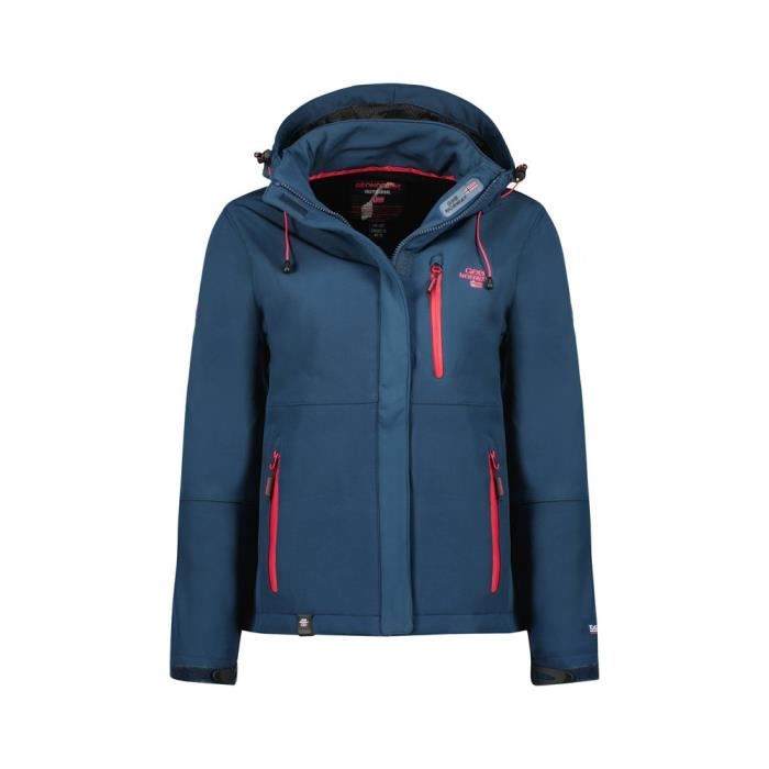 Softshell Femme - Geographical Norway - TOUNA LADY - Bleu - Sports d'hiver - Manches longues