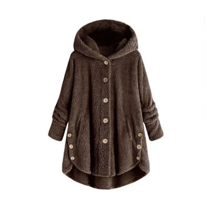 Uwdiohq Gilet Long Femme Pour Grande Taille Lâche Bouton