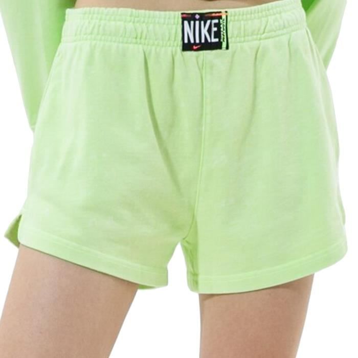 Short Nike Vert Taille haute Poches laterales 100 Coton Green Cdiscount Pret a Porter