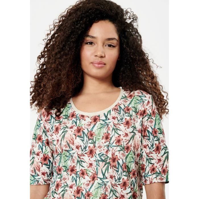 T shirt top camouflage femme
