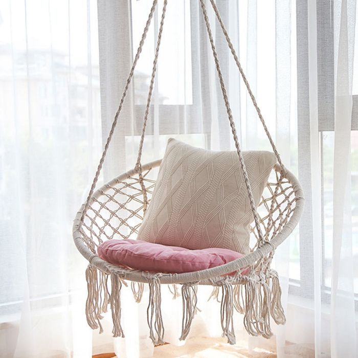 Comparer les prix de Balançoire suspendue - OKWISH - siège suspendu en style bohème, en corde en coton, beige