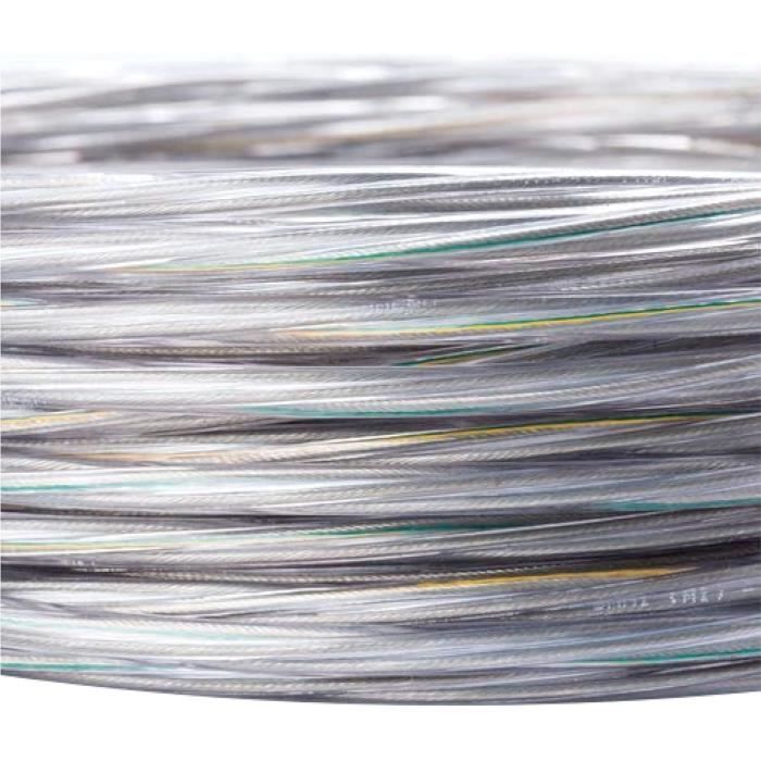 J1200 Câble Électrique 3 Fils En Plastique Transparent 3 X 0,75 Mm2[J1200 ...