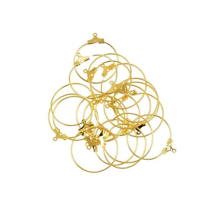 Lot de 20pcs Fil Cerceau Créole Crochet de Boucle D'oreille Bijoux DIY Craft