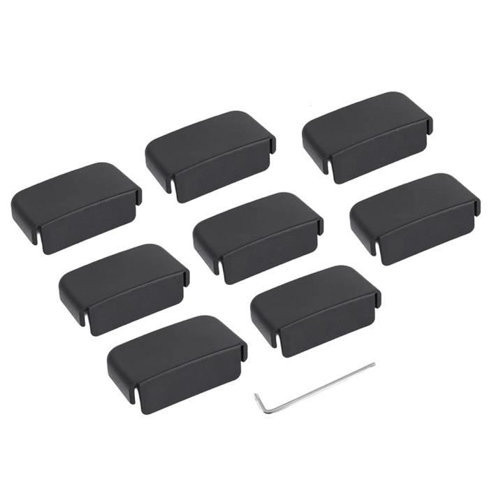 Protections Anti-coups Pour Rails De Siège Auto - Lot De 4, ABS Noir - Évite Les Rayures Et Chocs