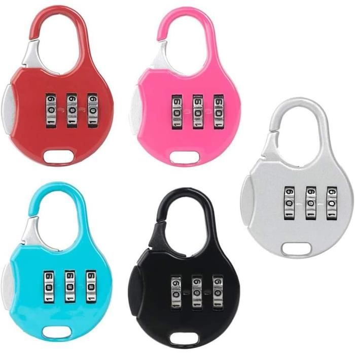 Serrures à Bagages TSA, Diyife Cadenas De Sécurité à 3 Chiffres, Cadenas à Combinaison, 1 Pack Code De Verrouillage Pour Les Valises De Voyage Valise Sac De Bagages Etc