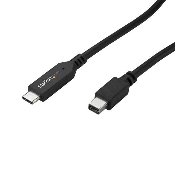 STARTECH Câble adaptateur USB-C vers Mini DisplayPort 4K 60 Hz de 1,8 m en noir - première extrémité: 1 x Type C Mâle