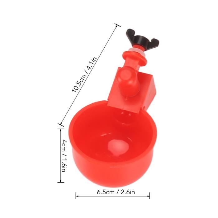 Abreuvoirs Automatiques Pour Poules – Lot De 10 Avec Valve Flotteur – Système Sans Gaspillage, Eau Propre – Pour Poules, Cailles, Pigeons