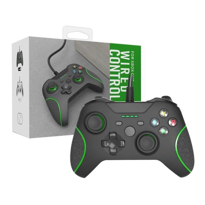 Manette Xbox One Avec Fil à Double Vibration, Contrôleur Manette Filaire  pour Xbox One - Windows 7 - 8 - 10- PC , Noir - Cdiscount Informatique
