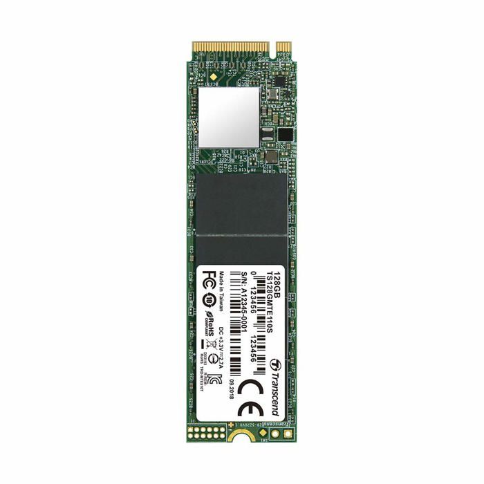 TRANSCEND Disque Dur interne 128GB M.2 2280 PCIe Gen3x4 3D TLC