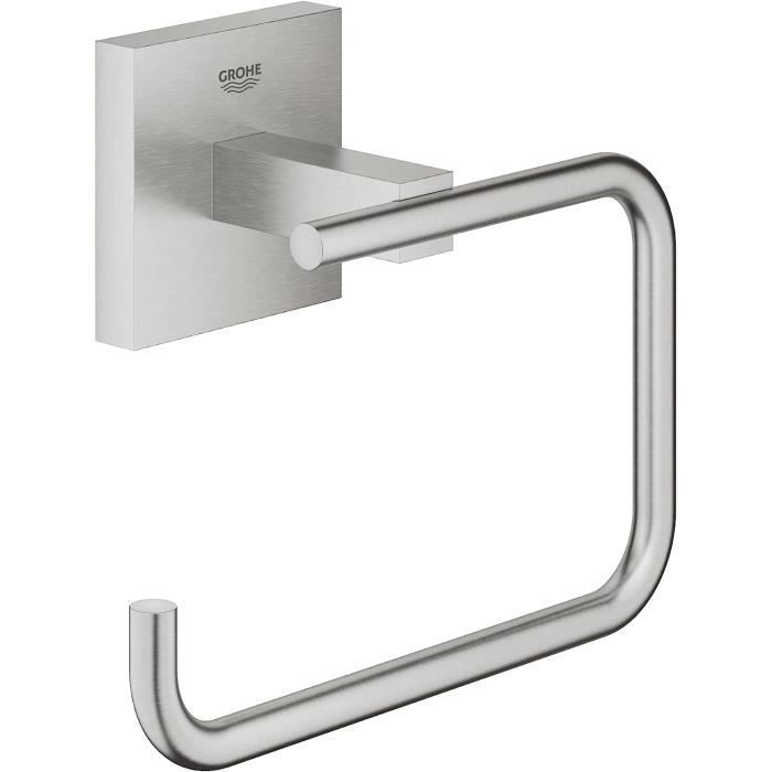Grohe – Tablette de salle de bain 41109000 – Verre 530mm – Finition chromée résistante – Fixations cachées pour installation discrète