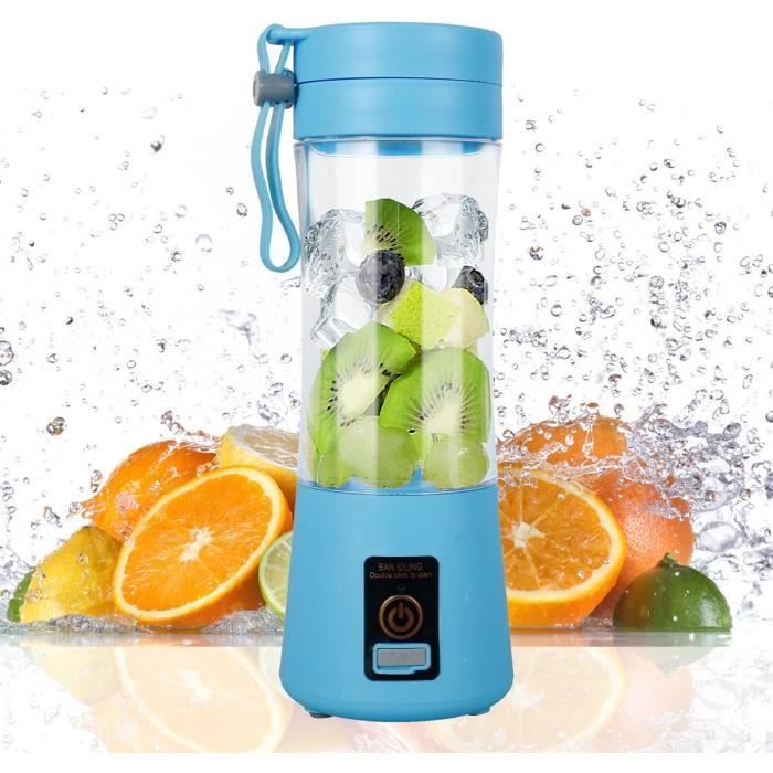 Mini Mixeur Portable USB Rechargeable 350ml - Blender Smoothie 12 Lames Acier Inox Pour Shakes Et Jus