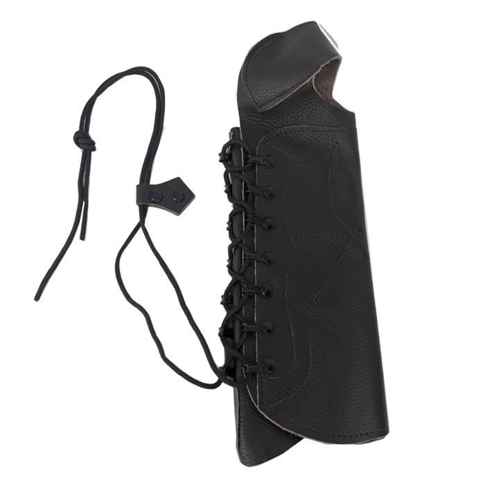 Protège-bras De Tir à L'arc - Nylon 600D, Ajustable - Pour Droitiers Et Gauchers - 20x11cm - Noir