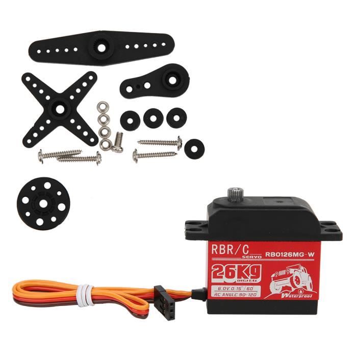 Servomoteur MG996R à engrenages métalliques à couple élevé, torsion à Servomoteur MG996R à engrenages métalliques à couple élevé, torsion à