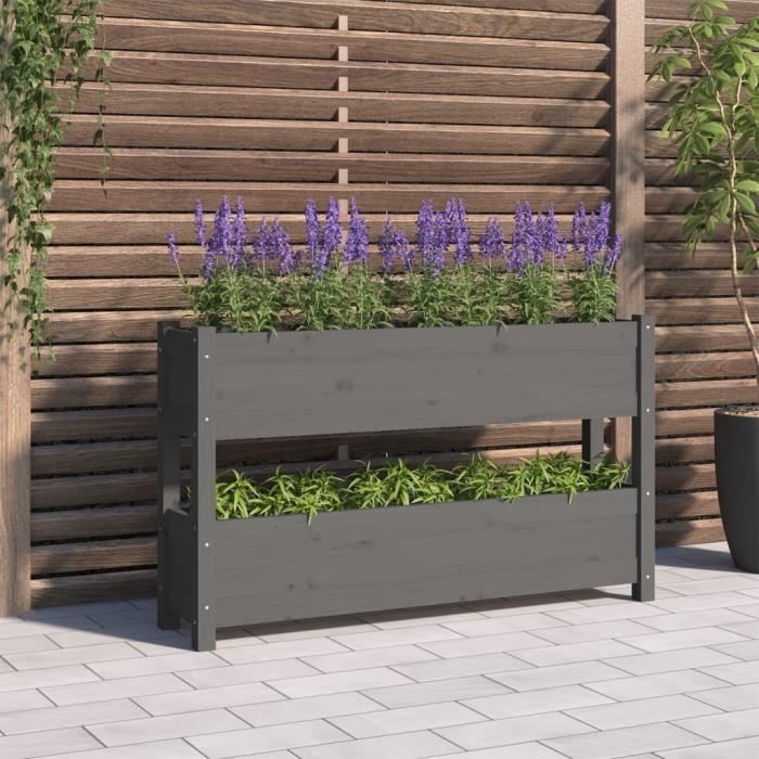 vidaXL Jardinière Bois de pin - vue 2