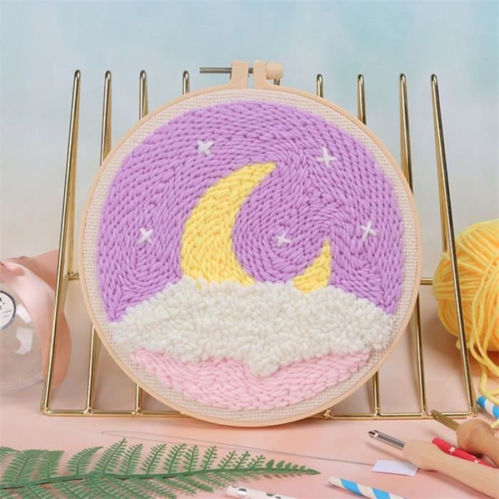 KIT DE DÉMARRAGE pour broderie, point de croix, artisanat, cerceau de