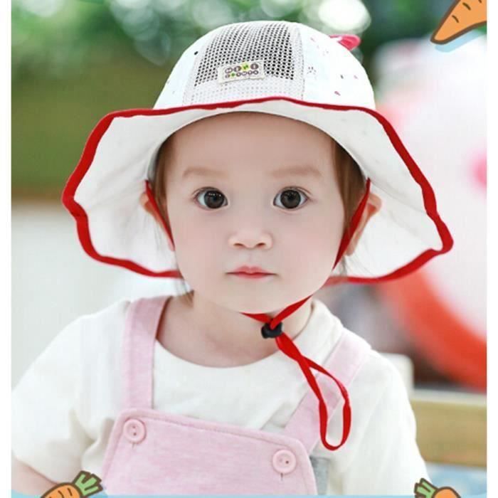 Ywei t b b Fille Casquettes Coton Chapeau de soleil chapeau