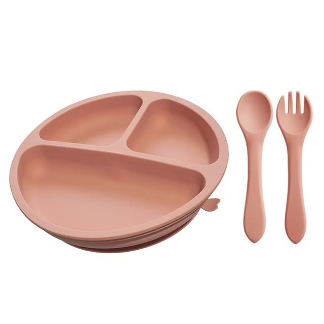 6pcs Y18 - Vaisselle En Silicone Souple Pour Bébé 2 En 1, Assiette À Ventouse En Forme De