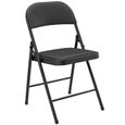 pro.tec 6x chaises visiteurs (noir - rembourrées)(en pack économique) chaise conférence - chaise - chaise de bureau - chaise --1