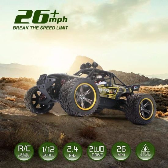GPTOYS S916 RC Voiture 26Mph Telecommande Camion 1 12 Scale 2.4 GHz 2WD Etanche Hors route Monster Car Best Cadeau Cdiscount Jeux Jouets