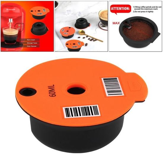 RECAFIMIL Dosettes Tassimo Réutilisables 220ml - Acier Inoxydable Avec Couvercle Silicone - Compatible Bosch Tassimo