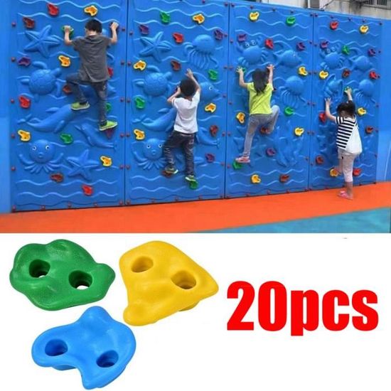 Prise d'escalade pour enfants, prise murale d'escalade ensemble accessoire d'équipement  de terrain de jeu coloré pour terrain de - Cdiscount Sport
