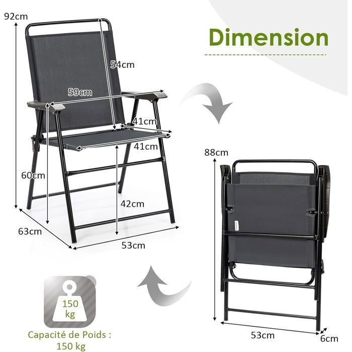 GOPLUS Lot de 2 Chaises Longues avec Dossier Reglable, Chaise Longue