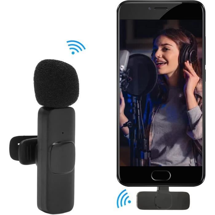 Sonew Microphone Lavalier sans fil 1 pour 2 Micro Cravate Support  Enregistrement et Charge pour Live Stream Interview - Cdiscount TV Son Photo