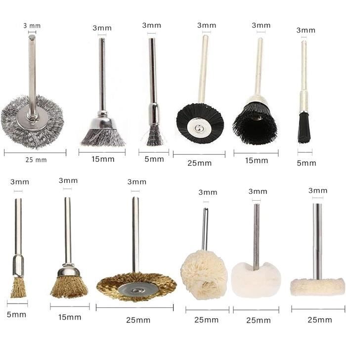 Disque à Soies Pour Perceuse - Polissage Métal & ébavurage - Grain 120 Blanc