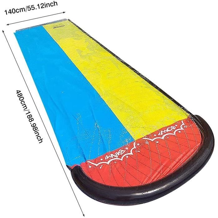 HONEY JOY Toboggan Aquatique Gonflable 7 En 1 Géant Pour Jardin, Mur D Jungle Exterieure Gonflable Toboggans Gonflables Pour Enfants Et Adultes Avec Souffleur De 780 W