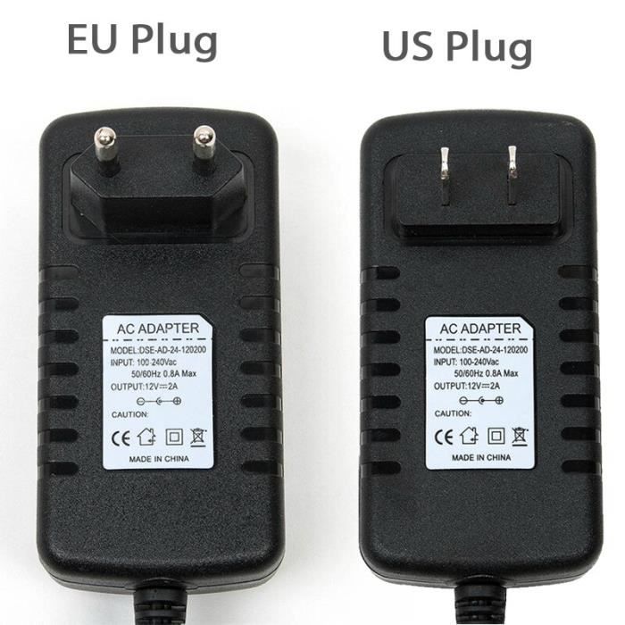 Câble Alimentation,Ue-us plug power adaptateur chargeur de tablette 12 v 2a  pour microsoft surface 10.6 rt windows 8 - Type EU Plug - Cdiscount  Informatique