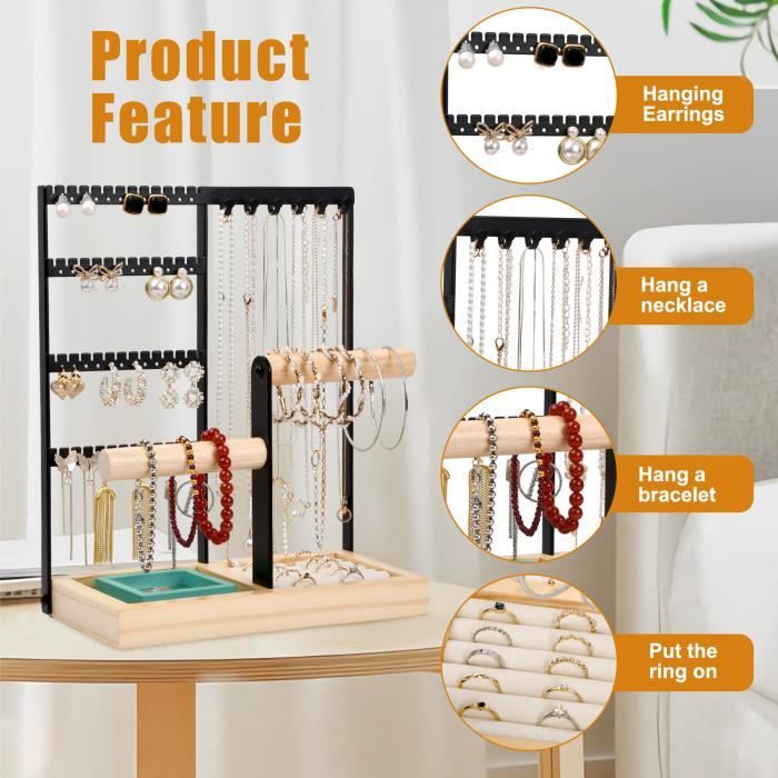 Porte Bijoux sur Pied, Présentoir à Bijoux Grand, Organisateur de ...