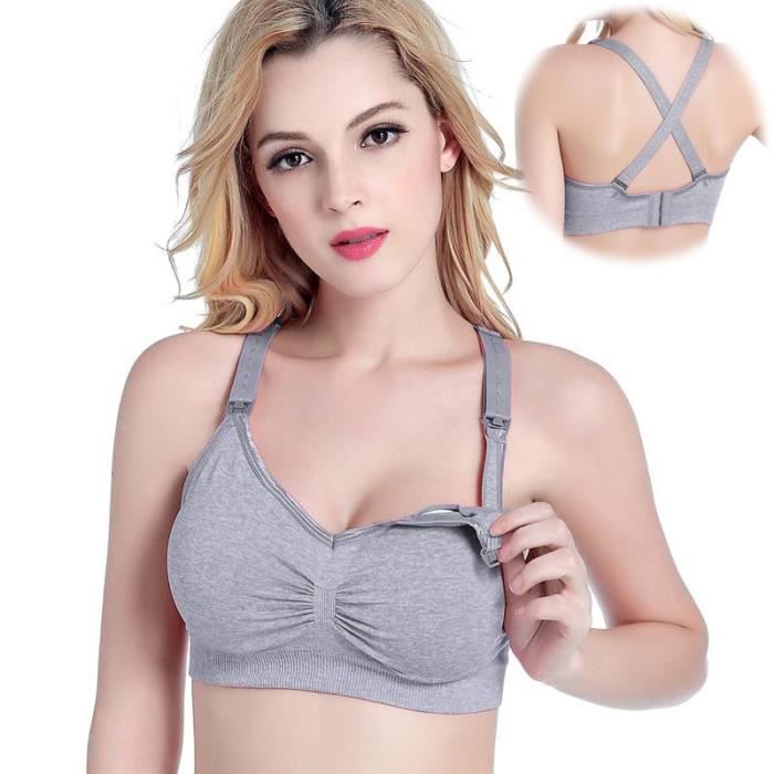 Brassiere de grossesse et d'allaitement sans armatures - rose en