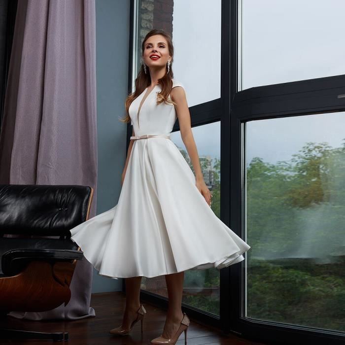 Robe de soirée satin discount courte