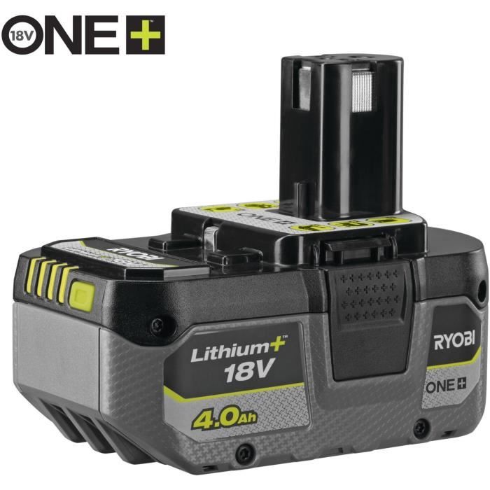 RYOBI - 1 batterie lithium+ 18V ONE+ 4,0 Ah compacte et 1 chargeur ...
