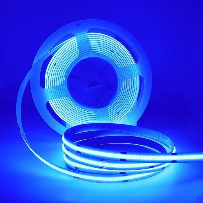 Bande Led Cob De 0,5 M D'Alimentation Usb, Ruban De Lumière Bleue 5 V ...