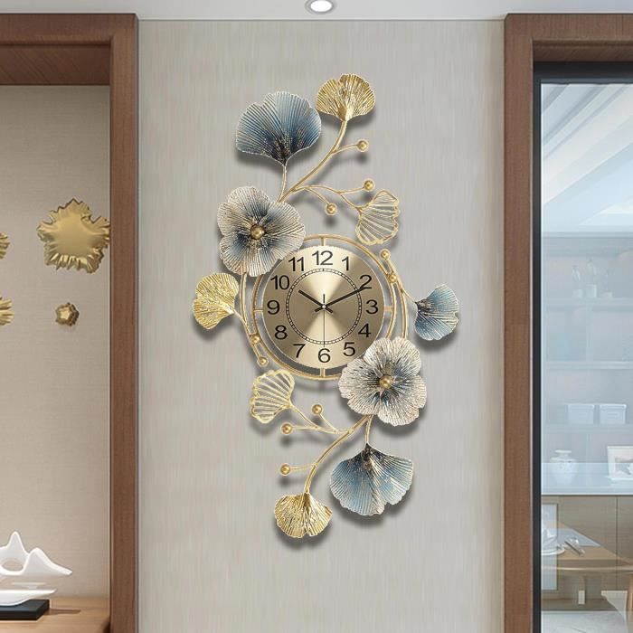 Akiddo Design Moderne Métal Mur Horloge Murale pour La Décoration Salon ...