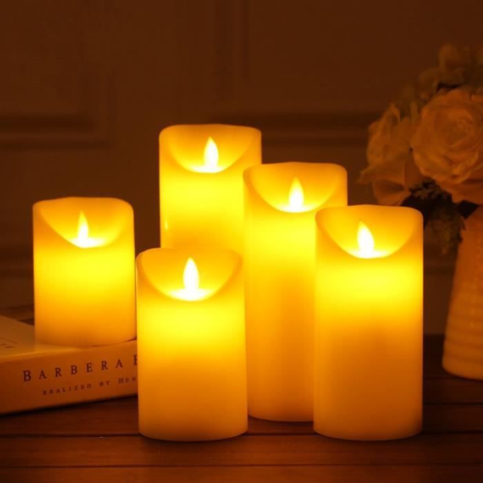 Bougies led, bougie led flamme vacillante, fausses bougies led  telecommande, bougies electriques sans flamme, bougies à piles[A82] -  Cdiscount Maison
