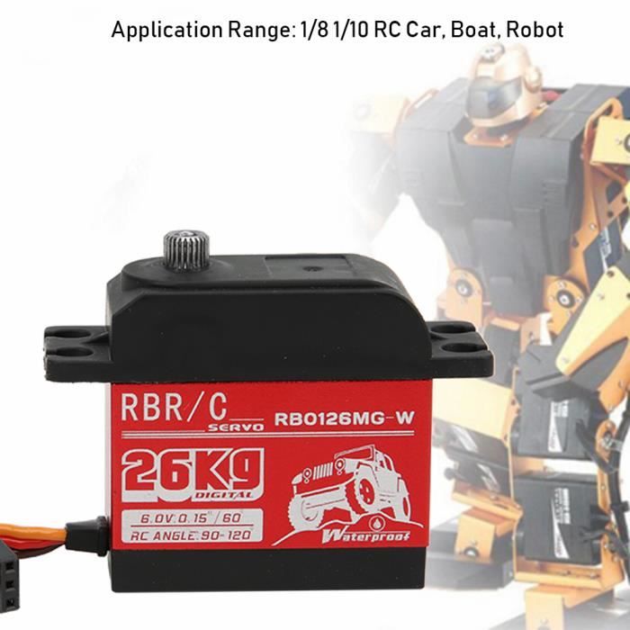 VGEBY Servo Numérique 17g à Engrenages Métalliques – Pour Voiture RC 1/18, Avion, Bateau