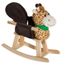 Homcom Cheval /à Bascule Jouet /à Bascule Girafe Fauteuil int/égr/é Fonction Musicale 32 Pistes Marron Beige