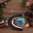  Créatif Globe Terrestre Lumineux Flottant Magnétique Lévitation Globe Lamp avec Lumières LED Sphère pour Démonstration  Bleu-2
