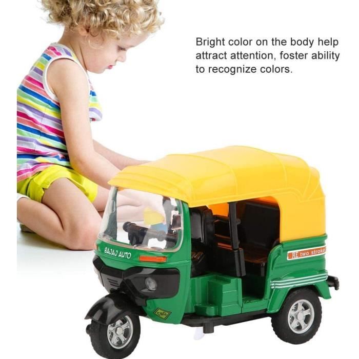 Tricycle Thaïlandais Pull-back SENECESLI – Alliage Durable, Rouge, Pour Enfants Dès 3 Ans, Jouet Réaliste Et Coloré