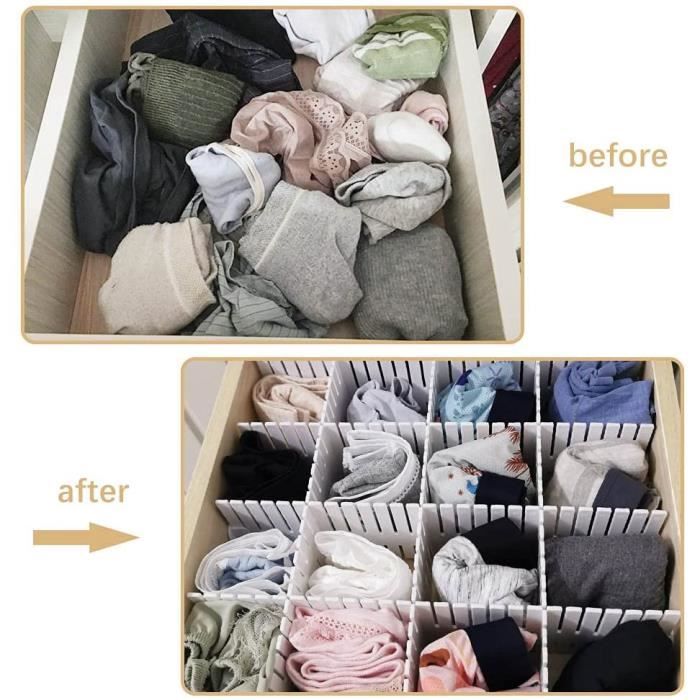 ENCOUN Lot 12 Boîtes De Rangement Tiroir Pliable – Organisateur Vêtements Gris Non-Tissé, Pour Sous-Vêtements, Chaussettes, Soutiens-Gorge