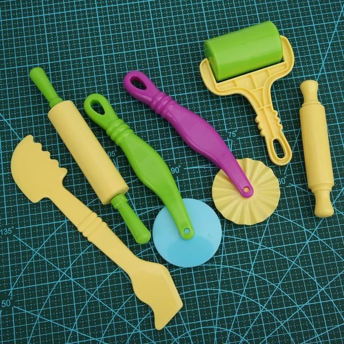 Kit de Pâte à Modeler Bio - 6 Couleurs 0,18 kg Plastiline Argile Autodurcissante Jeux Pate pour Enfant Rentrée Scolaire GenioKids 3 4 5 6 7 8 9 10 Ans Comestible pour Bébé