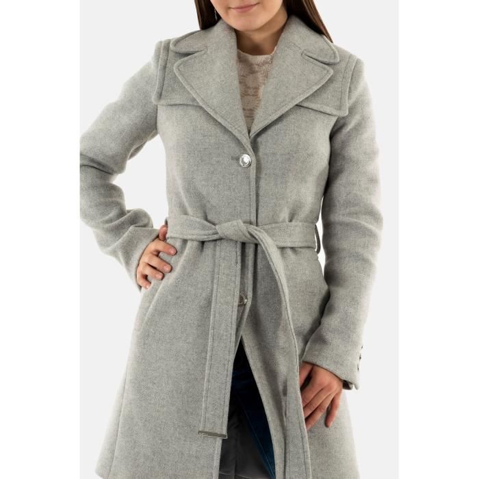 Manteau Femme Morgan Genial Gris Clair Couleur Gris Type de public Adulte Gris Cdiscount Pret a Porter