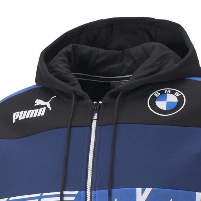 Veste BMW M Motorsport Puma Softshell Sweatshirt Hoodie Noir / Bleu / Rouge  - homme