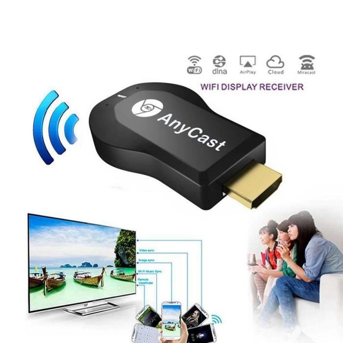 Acheter Clé TV 1080P HD sans fil WiFi affichage TV Dongle récepteur pour  AnyCast M2 Plus pour Airplay HDMI pour DLNA Miracast