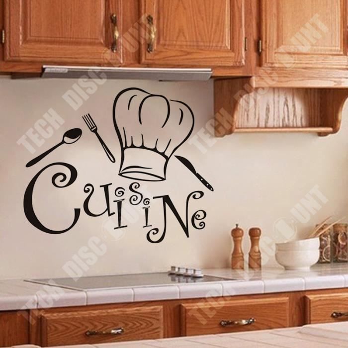 TD® Autocollant mural décoratif modèle cuisine décoration intérieur  restaurant cuisine maison amovible écologique accessoire décorat -  Cdiscount Maison