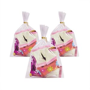 DecoraParty Lot de 100 sachets transparents pour dragées, aliments et sachets en plastique pour DecoraParty Lot de 100 sachets transparents pour dragées, aliments et sachets en plastique pour
