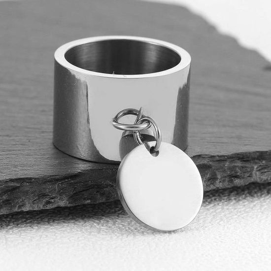 Bague Medaille Femme Personnalise Avec Pendentif En Acier Gravee Nom Cadeau Personnalise Promesse Anneau u11848 Cdiscount