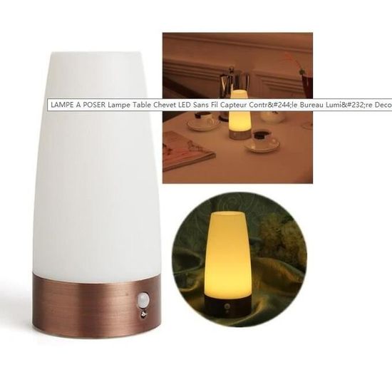 Lampe Table Chevet Led Sans Fil Capteur Controle Bureau Lumiere Decor Achat Vente Lampe Table Chevet Led Sans Cdiscount